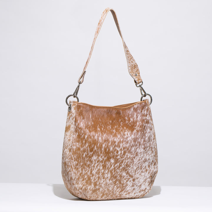 Fleur Tulip Cowhide Shopper Bag with Cowhide Strap