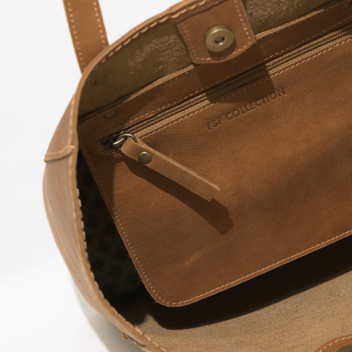Lynne Leather Shopper Bag