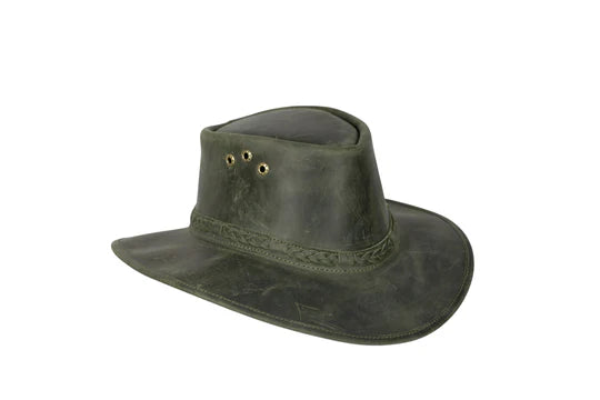 Rogue Rancher Hat Olive - Plaited Headband Springbok Range