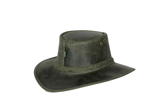 Rogue Rancher Hat Olive - Plaited Headband Springbok Range