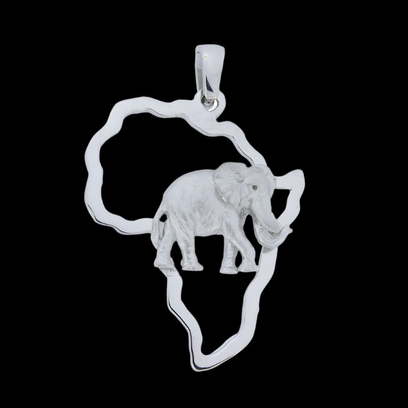 Africa Map Pendant Necklace - Stainless Steel Necklace With Elephant, Lion & Giraffe Charms For Women - View #5