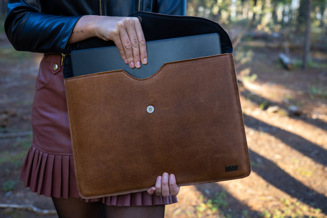 Authentic Genuine Leather Laptop Sleeve