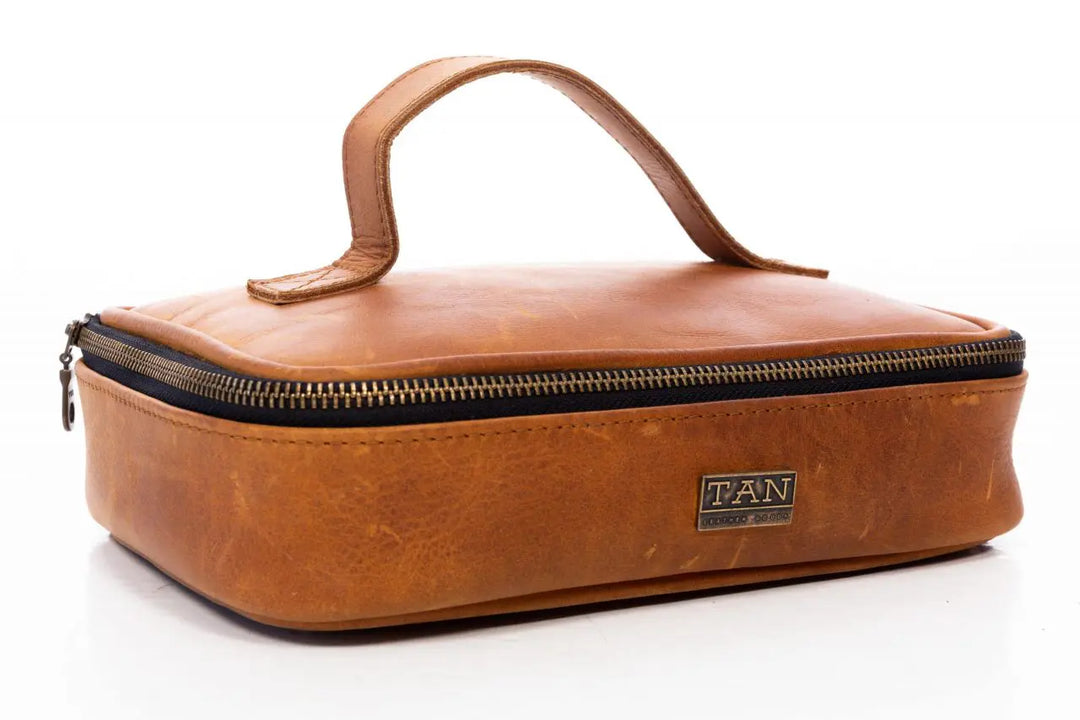 Ruby Leather Make-up Bag