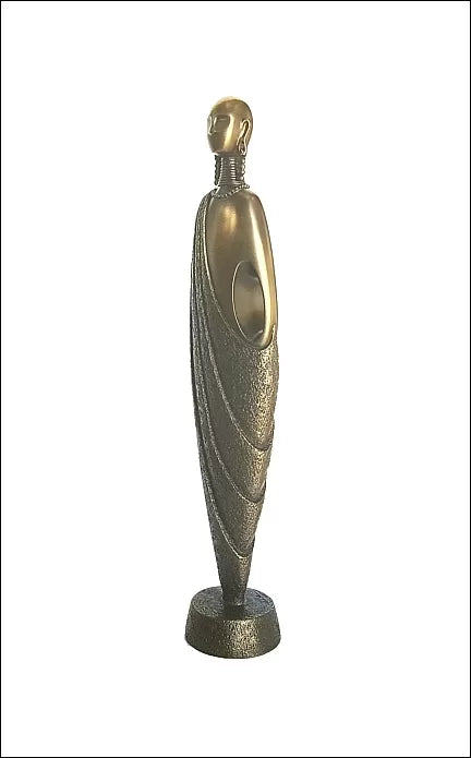 Warrior Abstract Figurine Bronze Sculpture