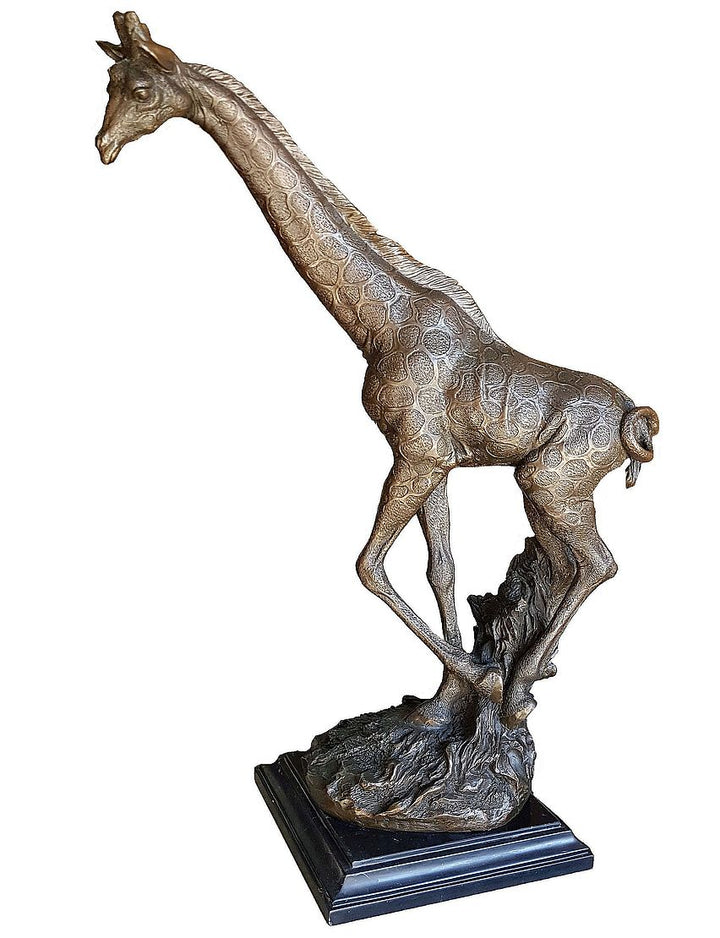 Giraffe Standing Bronze Sculpture