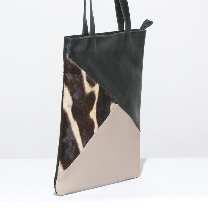3 Tone Tote Bag with Zebra