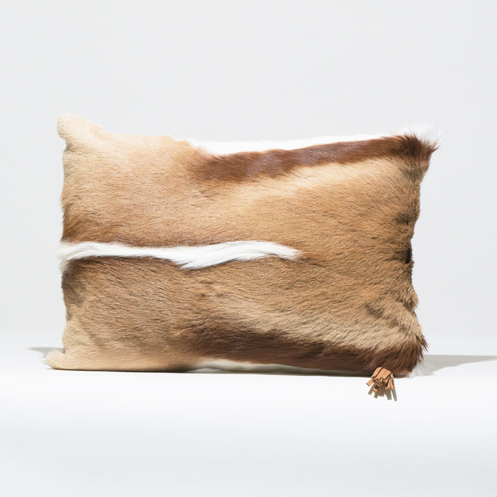 Natural Springbok Cushion Cover with Pig suede backing 30 x 40cm (Excluding Inner)