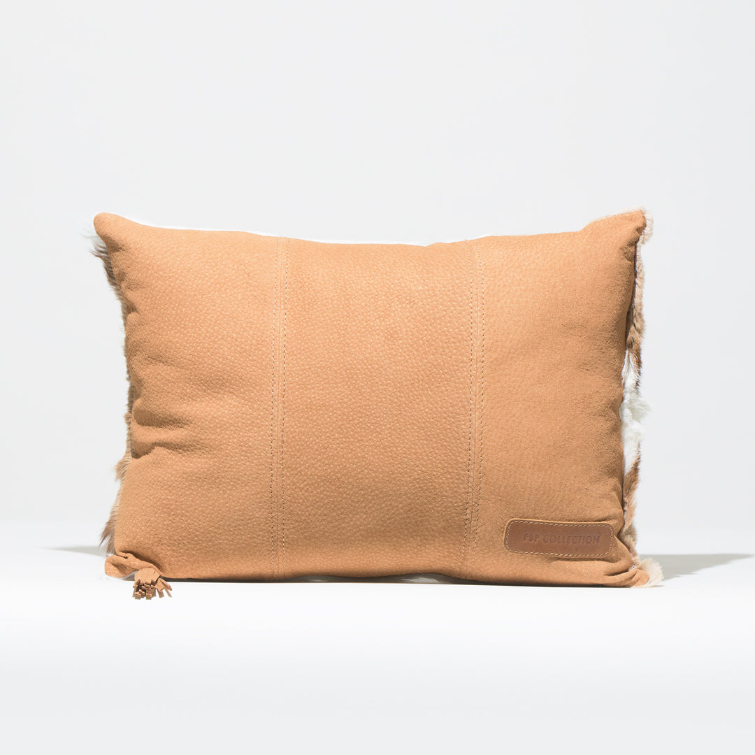 Natural Springbok Cushion Cover with Pig suede backing 30 x 40cm (Excluding Inner)