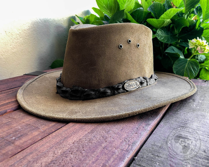 Rogue Chobe Hat Pamplona with a Crocodile leather band around the crown