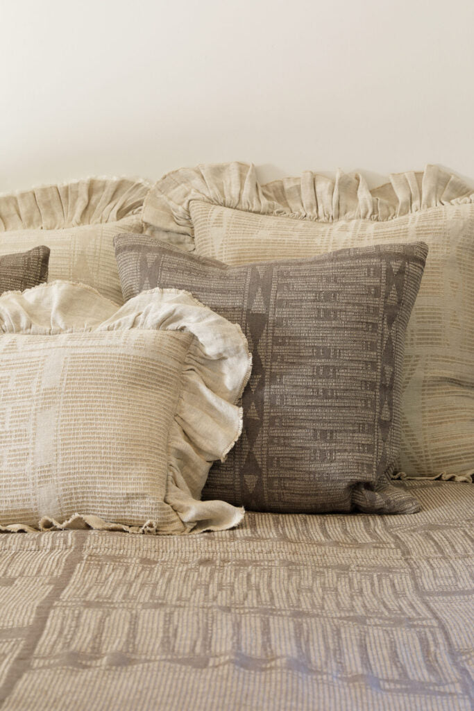 Bogolan Collection Flounced Cushion Covers 70x70cm / 27"x27"