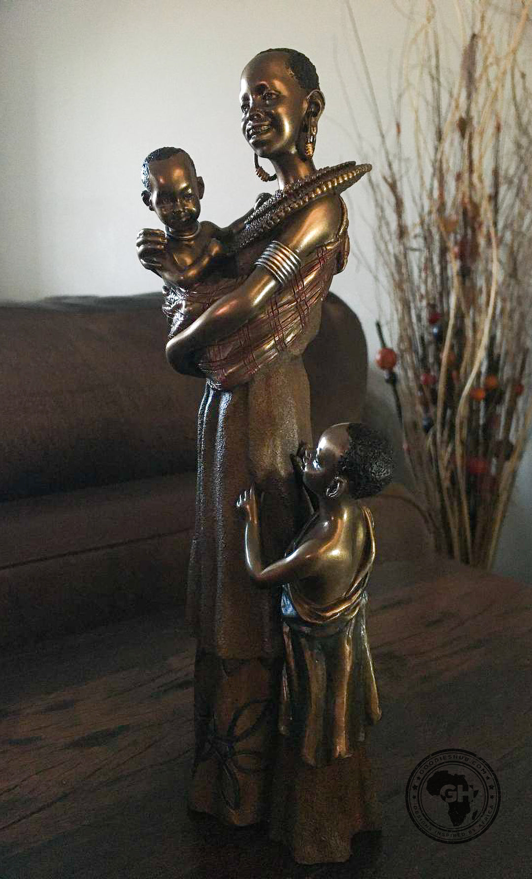 Akina  African Figurine Bronze Sculpture