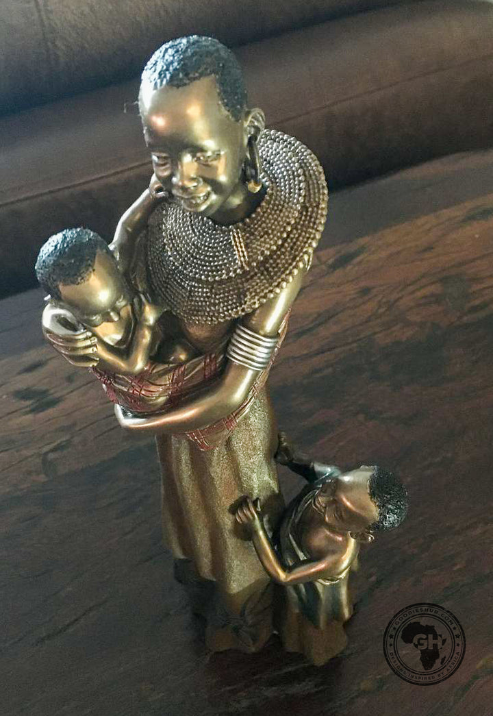 Akina  African Figurine Bronze Sculpture