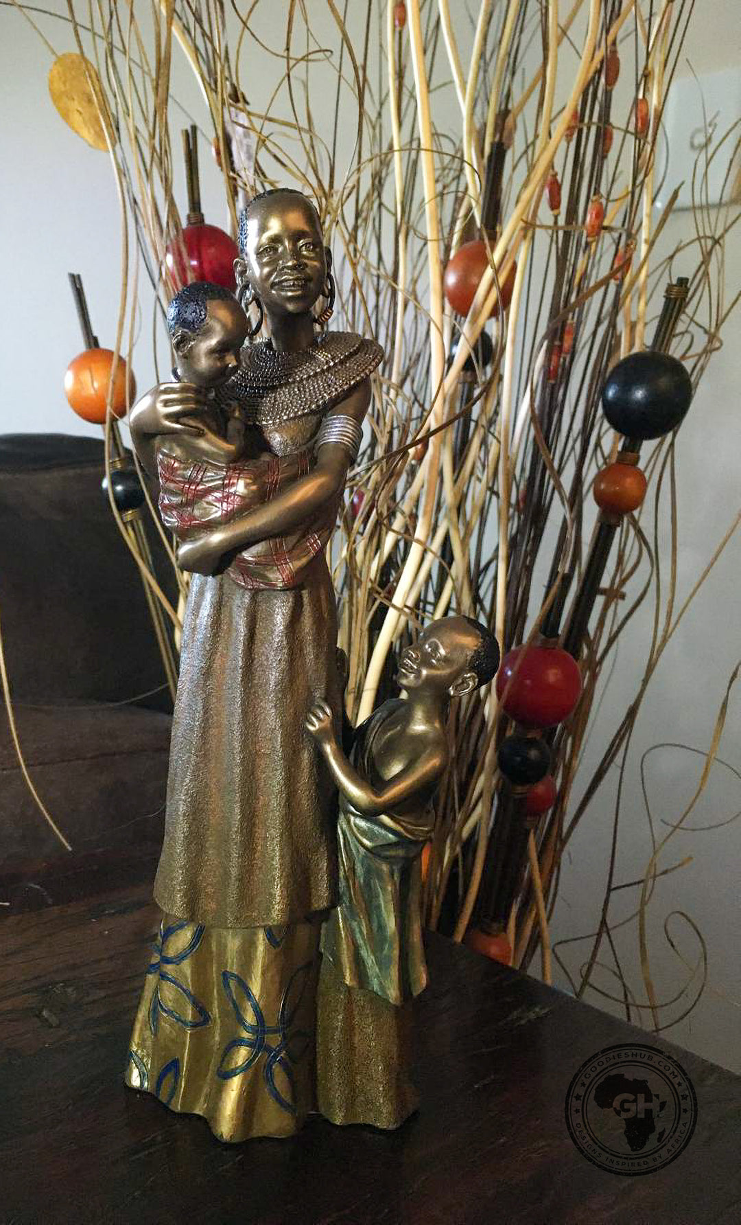 Akina  African Figurine Bronze Sculpture