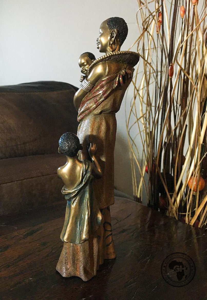 Akina  African Figurine Bronze Sculpture