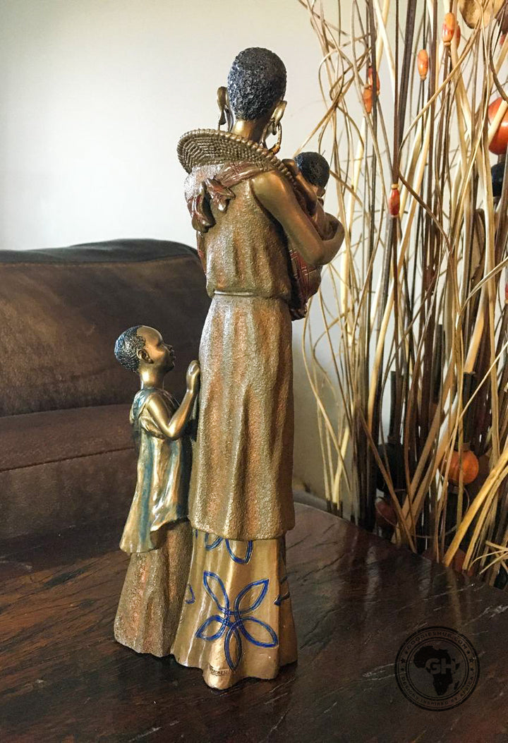 Akina  African Figurine Bronze Sculpture