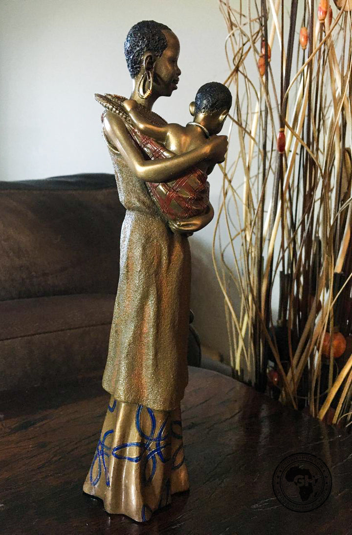 Akina  African Figurine Bronze Sculpture