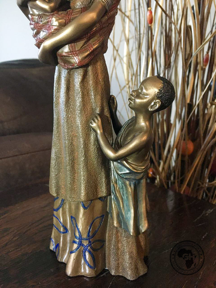 Akina  African Figurine Bronze Sculpture