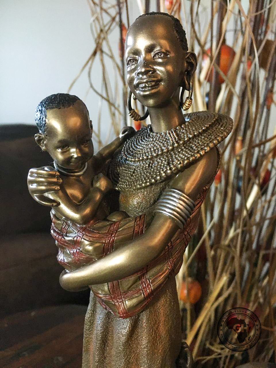 Akina  African Figurine Bronze Sculpture