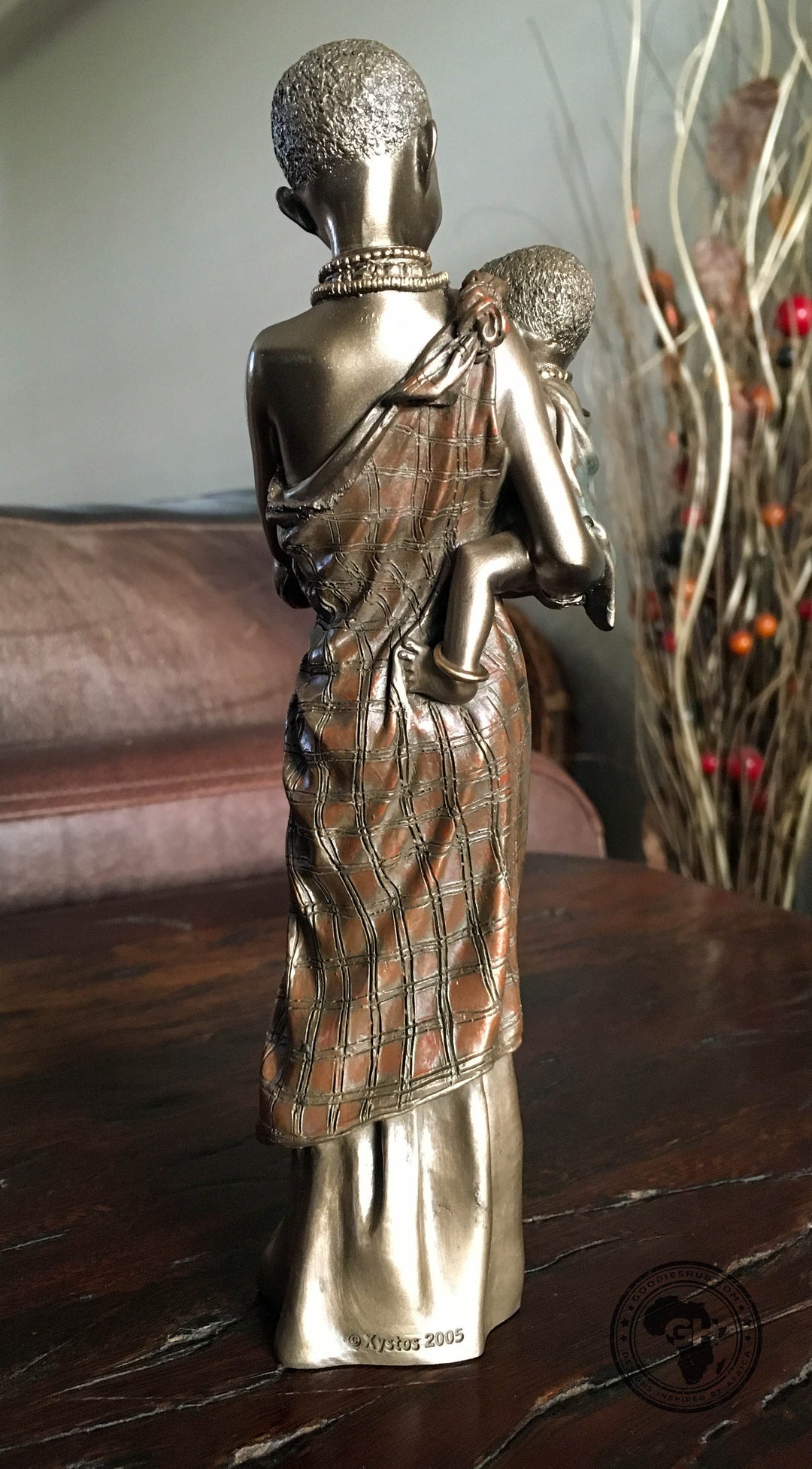 Amwisha African Figurine Bronze Sculpture