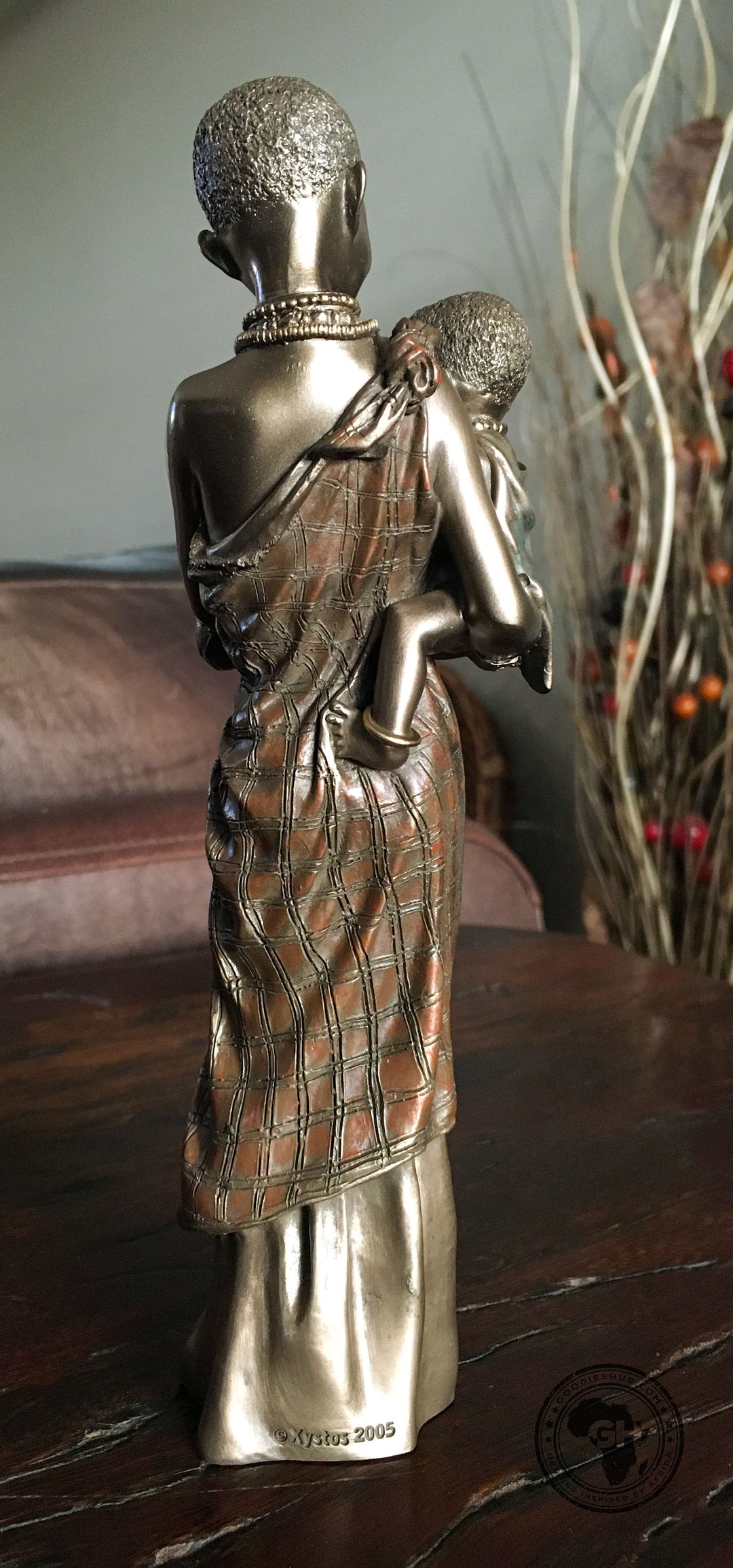 Amwisha African Figurine Bronze Sculpture