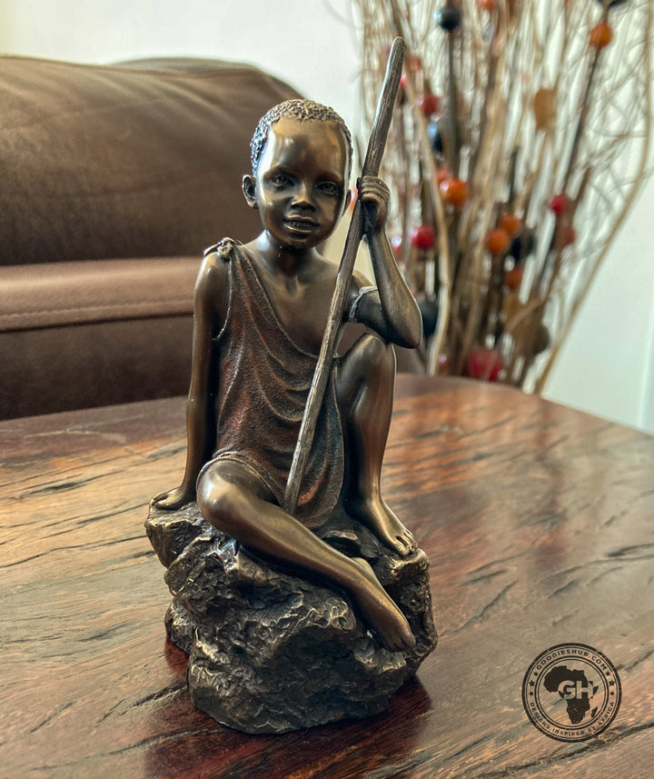 Ayubu African Figurine Bronze Sculpture