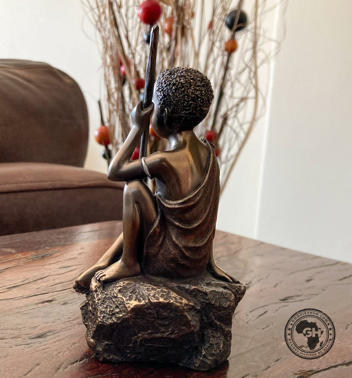 Ayubu African Figurine Bronze Sculpture