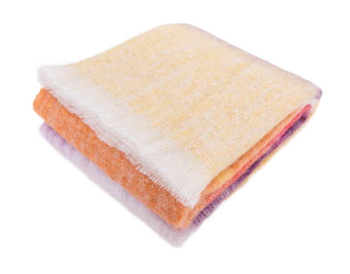 Beautiful Story Mohair Blanket - African Bright Stripe
