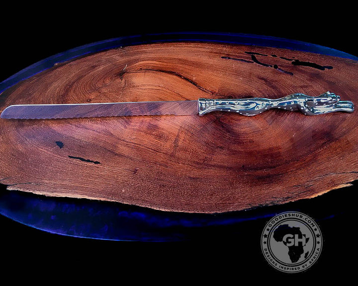 Bread &amp; Cake Cutting Knifes - Cheetah Africa Collection - Diana Carmichael