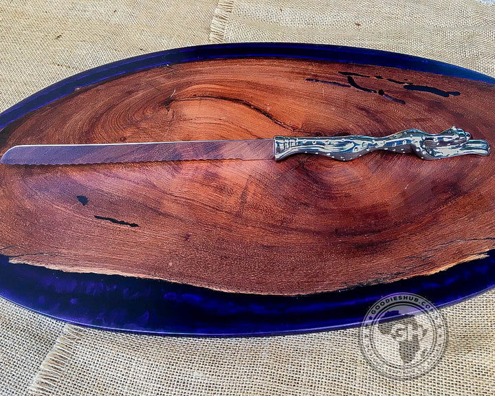Bread &amp; Cake Cutting Knifes - Cheetah Africa Collection - Diana Carmichael
