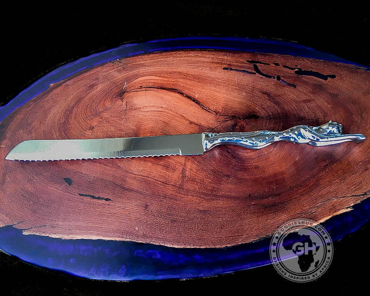 Bread &amp; Cake Cutting Knifes - Cheetah Africa Collection - Diana Carmichael