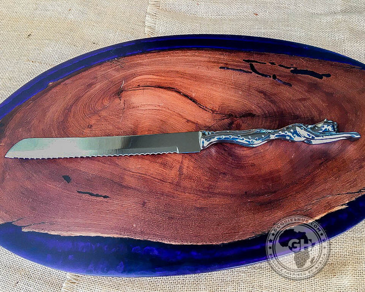 Bread &amp; Cake Cutting Knifes - Cheetah Africa Collection - Diana Carmichael