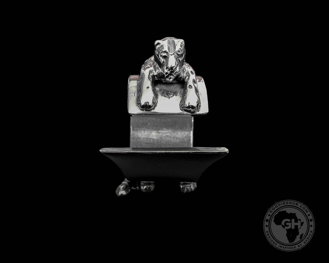 Business Card Holder Pewter - Cheetah Africa Collection - Diana Carmichael