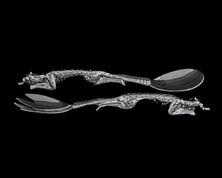 Salad Server Small - Cheetah Africa Collection - Diana Carmichael