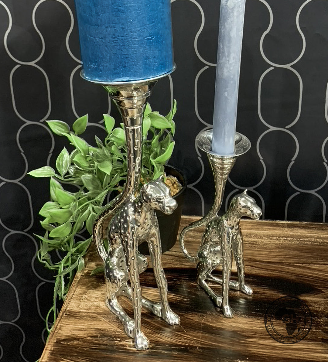Candlestick - Cheetah Africa Collection - Diana Carmichael