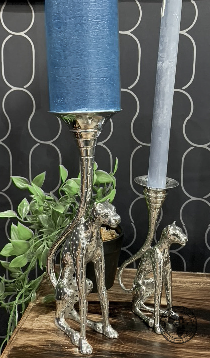 Candlestick - Cheetah Africa Collection - Diana Carmichael