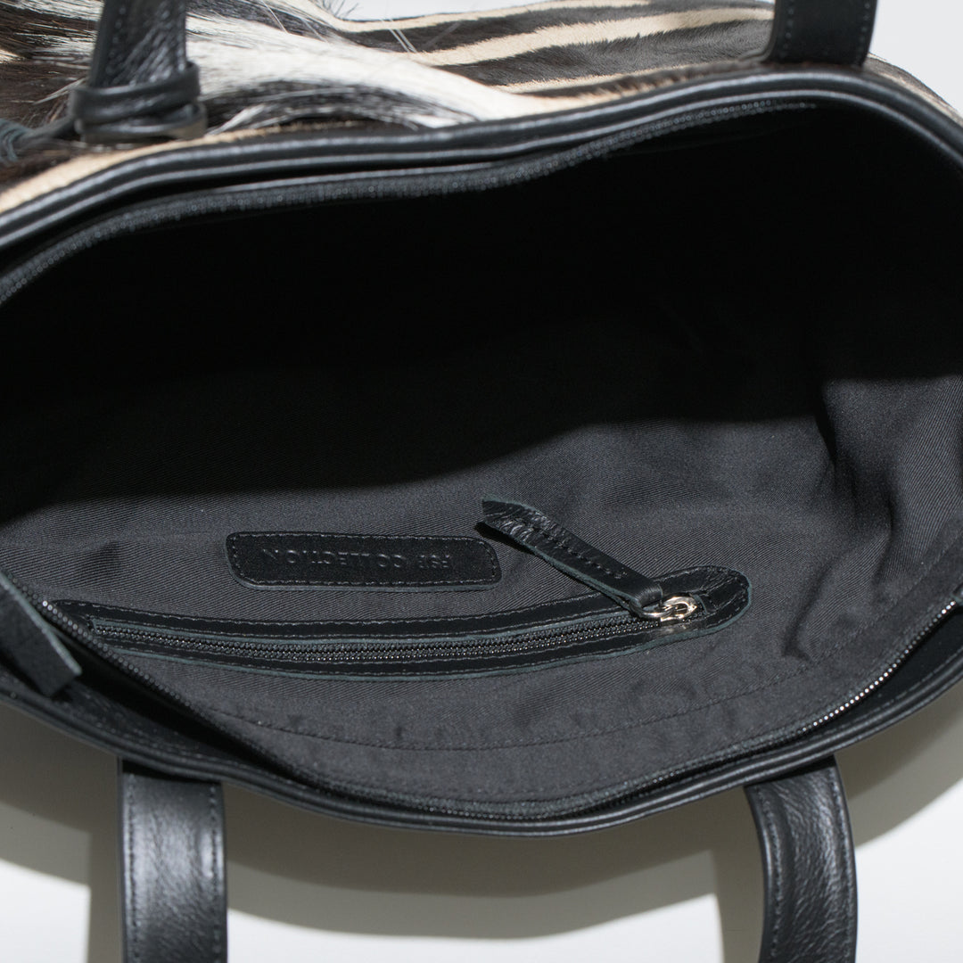 Charlene Zebra Bag with Tussle