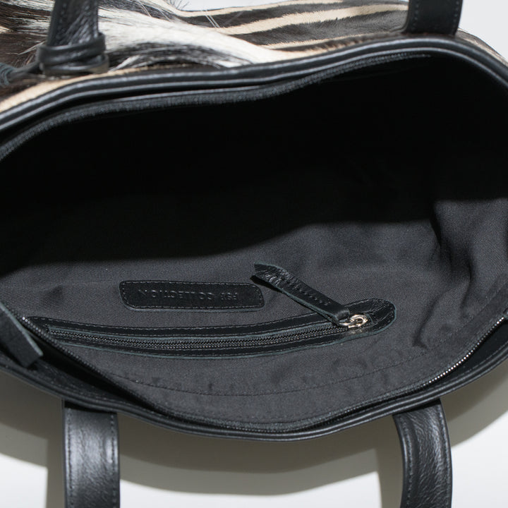 Charlene Zebra Bag with Tussle