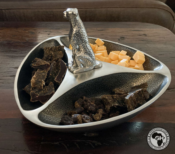 Cheetah 3 Section Bowl - Lamu Aluminium Tableware