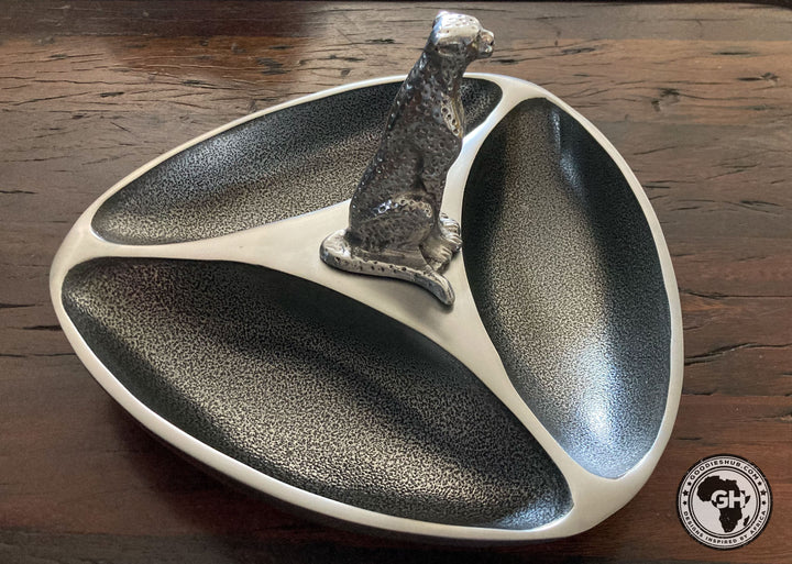Cheetah 3 Section Bowl - Lamu Aluminium Tableware