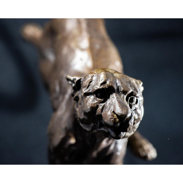 Cheetah Hunting Bronze Sculpture