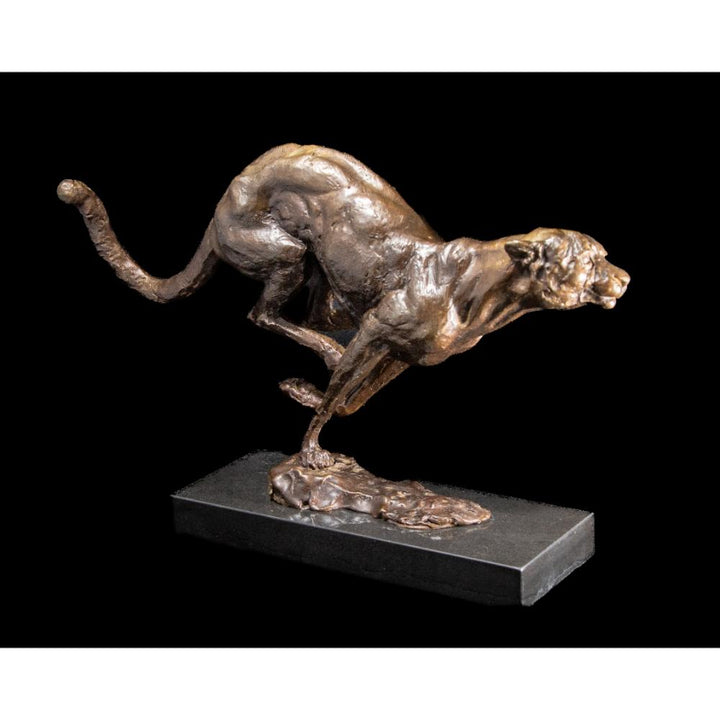 Cheetah Hunting Bronze Sculpture