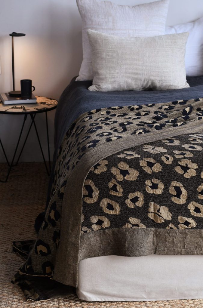 Metallic Leopard Throw - 210x290cm / 83"x114"