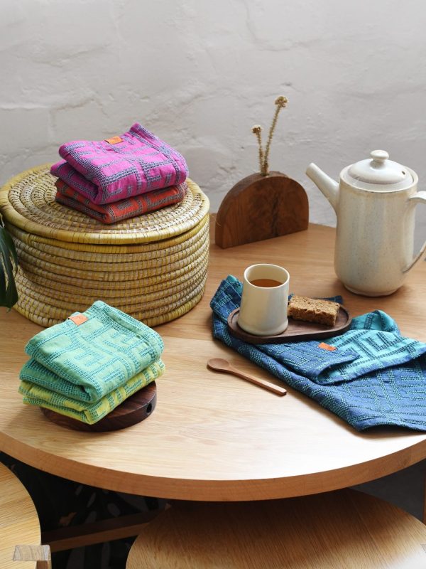 Kuba Summer Hand/Kitchen Towels 60 × 50 cm 19"x24"