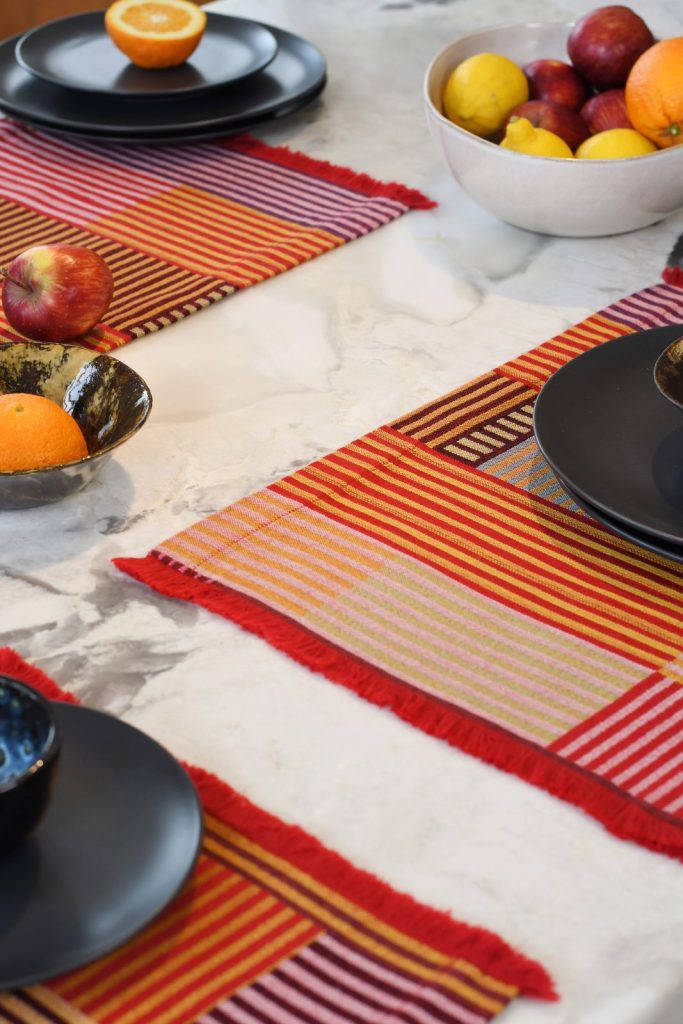 Gondissa Placemats - Scallop &amp; Stripes 33x48cm / 13"x19"