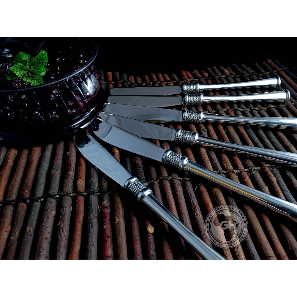 Dessert Knife Set of 6 - Noblesse Collection - Diana Carmichael