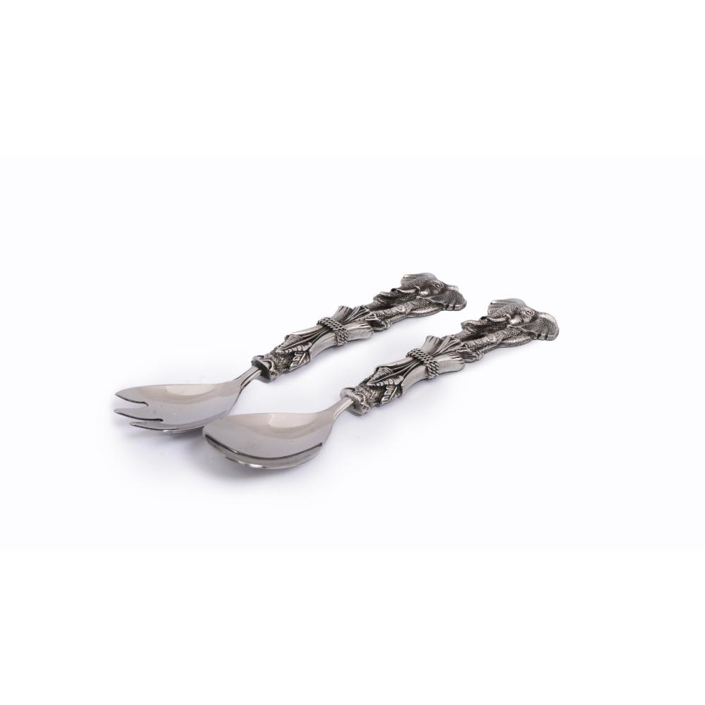 Elephant Tusk Salad Servers - Earthangel