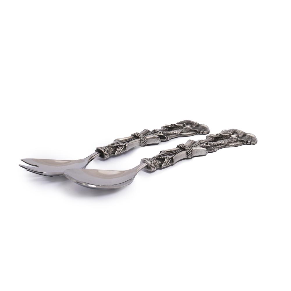 Elephant Tusk Salad Servers - Earthangel