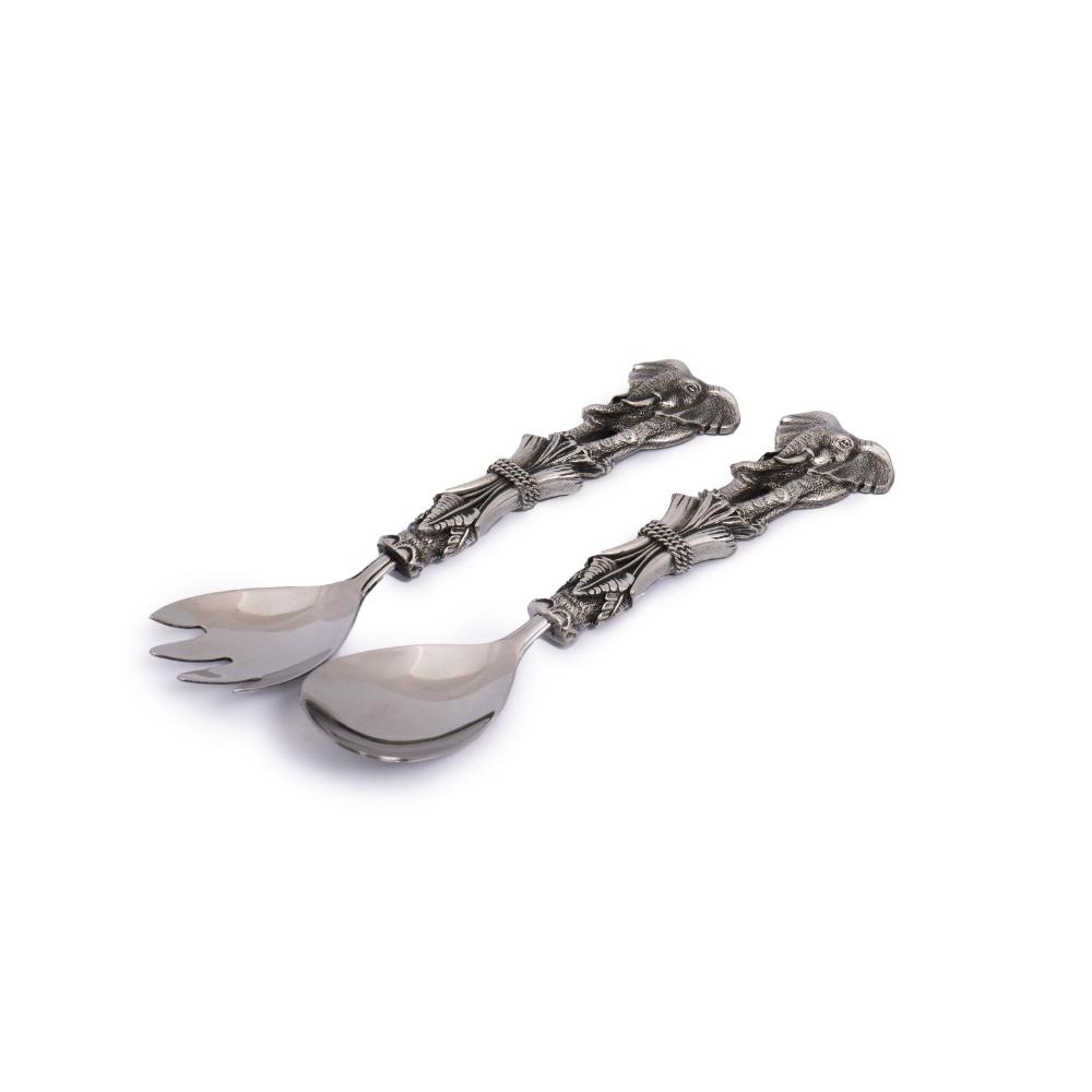Elephant Tusk Salad Servers - Earthangel