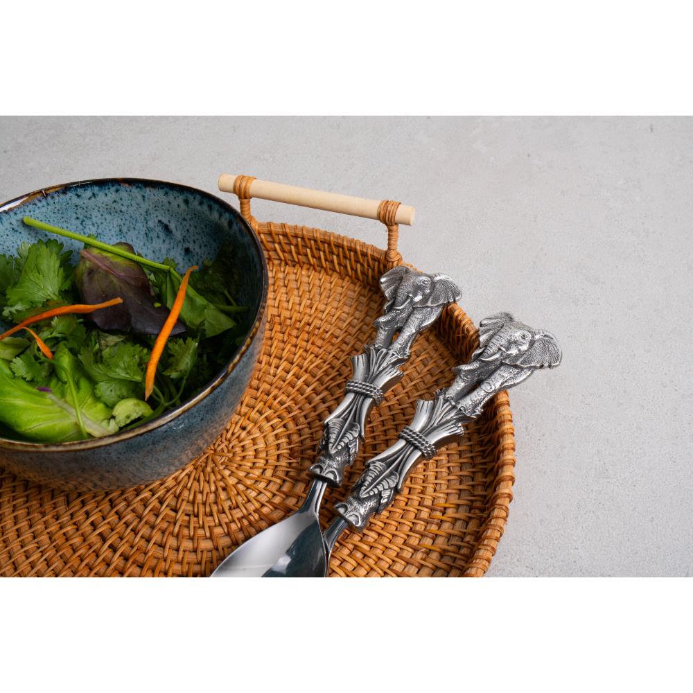 Elephant Tusk Salad Servers - Earthangel