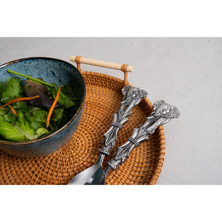Elephant Tusk Salad Servers - Earthangel